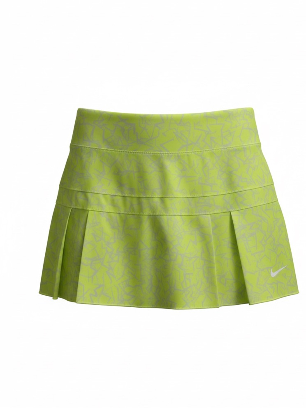 Nike Neon Yellow Patterned Tennis Pickleball Skort Women’s Large